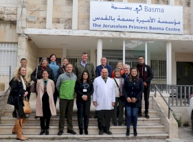 A high-profile visit to the Jerusalem Princess Basma Centre by a delegation from Catholic Relief Services